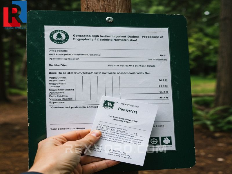 a-close-up-shot-of-a-well-organized-backpacking-permit-displayed-on-a-registration-board-at-a-trailhead-kiosk-emphasizing-the-legal-necessity-for-many-local-backpac