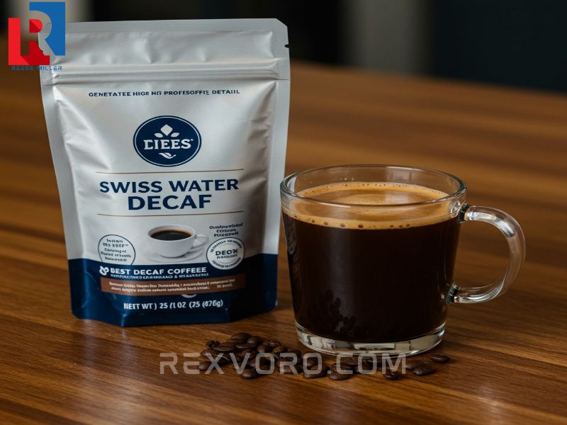 a-fresh-cup-of-dark-decaf-coffee-next-to-a-bag-labeled-swiss-water-decaf-in-warm-lighting