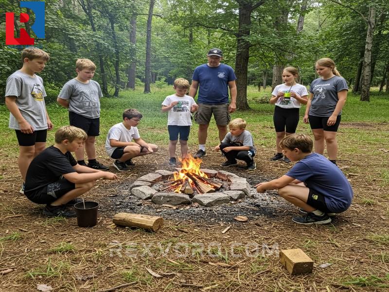 a-group-of-older-children-working-together-to-safely-build-a-small-cooking-fire-in-a-designated-fire-pit-practicing-essential-bushcraft-and-survival-summer-camp-activit