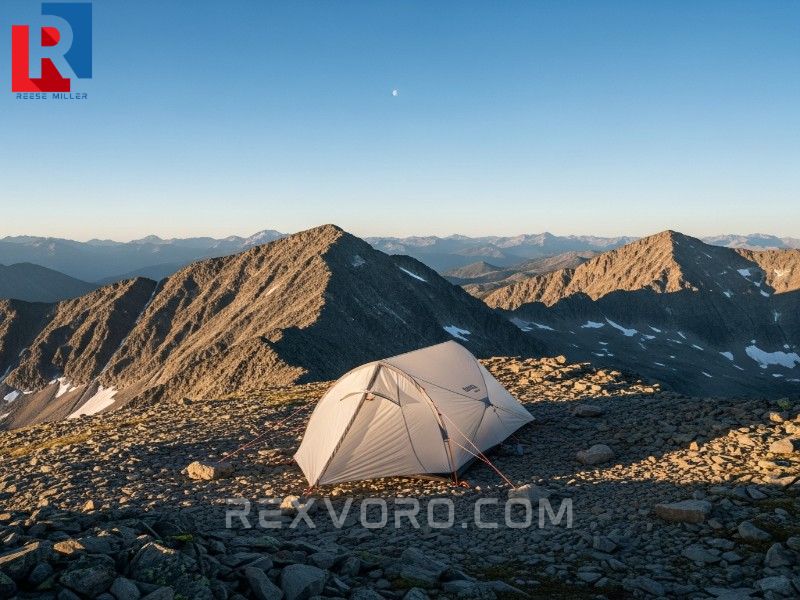 a-non-freestanding-ultralight-1-person-tent-pitched-securely-on-an-exposed-ridge-line