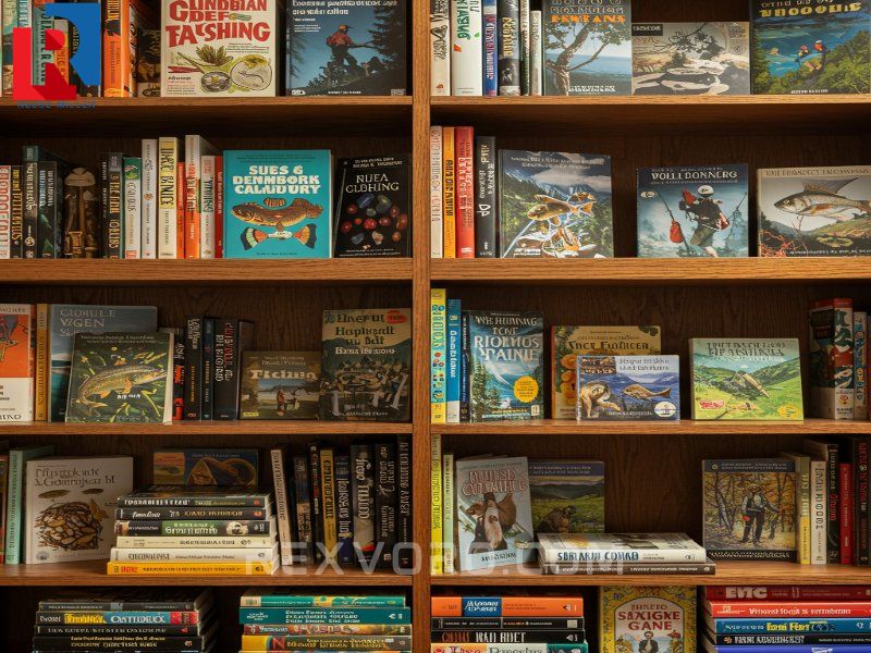 brightly-lit-crammed-bookshelf-filled-with-diverse-outdoor-and-nature-books