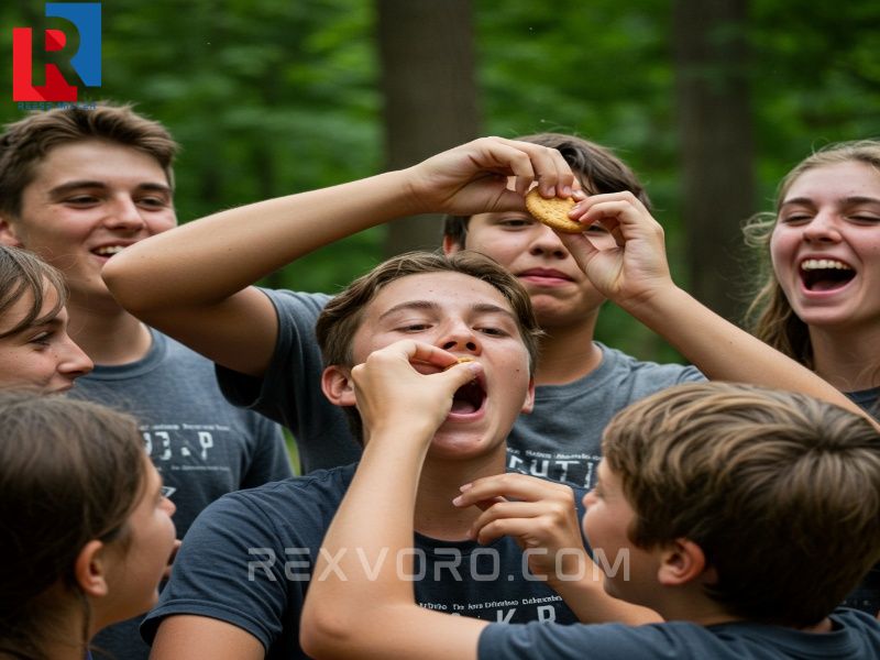 campers-with-exaggerated-expressions-playing-a-messy-silly-camp-game
