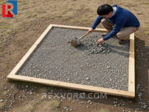 campista-limpiando-el-suelo-de-un-sitio-de-campamento-antes-de-armar-una-tienda-de-campana