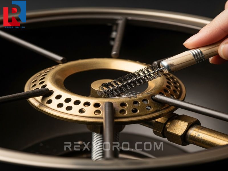 close-up-of-a-brass-burner-head-from-an-outdoor-cooker-being-gently-cleaned-with-a-small-wire-brush