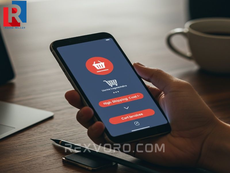 close-up-of-a-smartphone-screen-showing-a-shopping-cart-icon-with-a-high-shipping-cost-notification