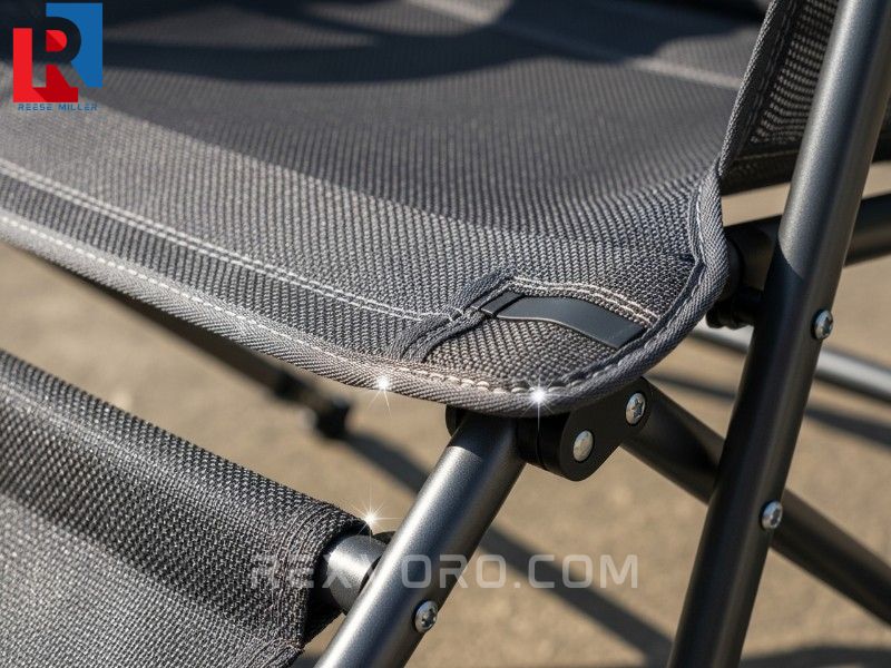close-up-of-durable-breathable-mesh-fabric-and-reinforced-aluminum-frame-of-a-high-quality-camping-chair-with-leg-rest