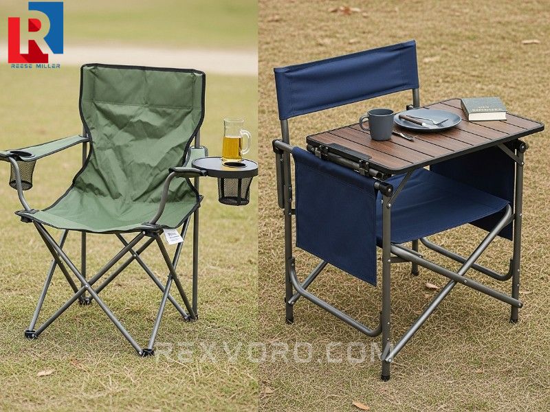comparacion-de-silla-de-camping-plegable-cuadruple-ligera-y-silla-director-robusta-con-mesa