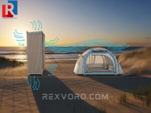 comparison-of-tent-profiles-showing-the-aerodynamic-advantage-of-a-low-profile-dome-tent-for-wind-resistance-in-beach-camping