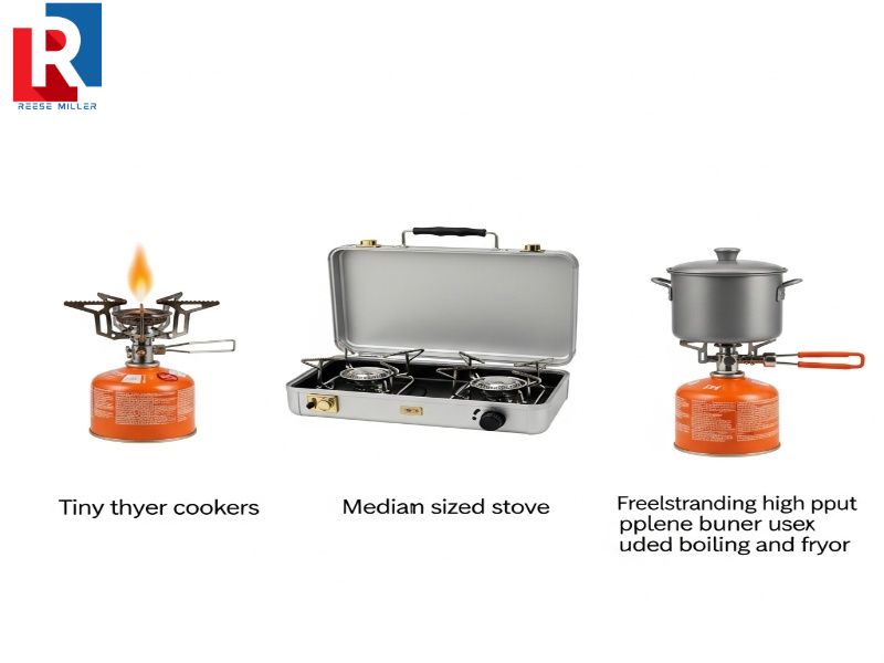 comparison-of-three-outdoor-cookers-small-canister-medium-suitcase-and-large-propane-burner
