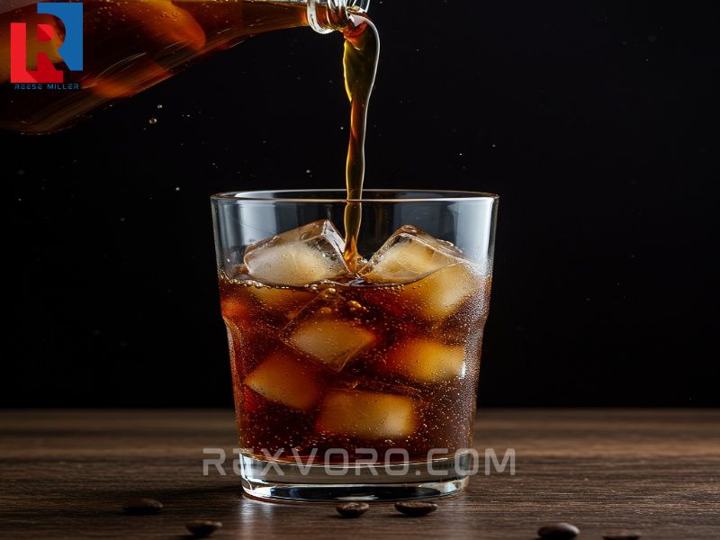 concentrated-cold-brew-coffee-pouring-over-ice-cubes-in-a-glass