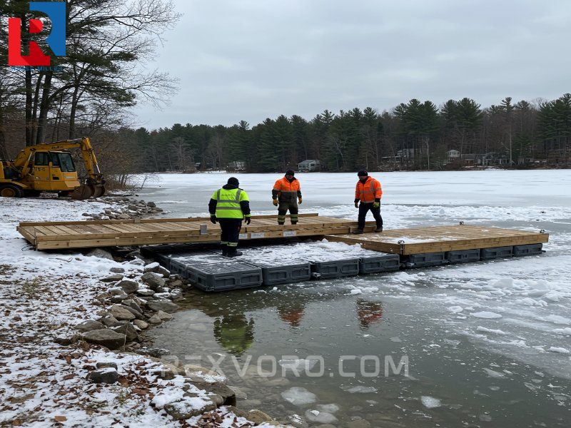 crew-removing-a-large-wooden-dock-from-the-frozen-lake-edge-during-essential-seasonal-maintenance