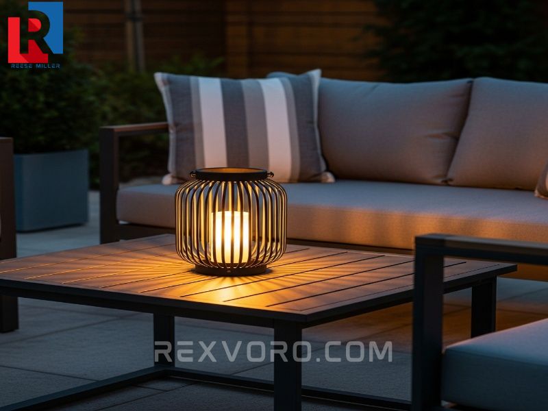 decorative-outdoor-battery-lanterns-creating-a-warm-ambiance-on-a-modern-patio-deck