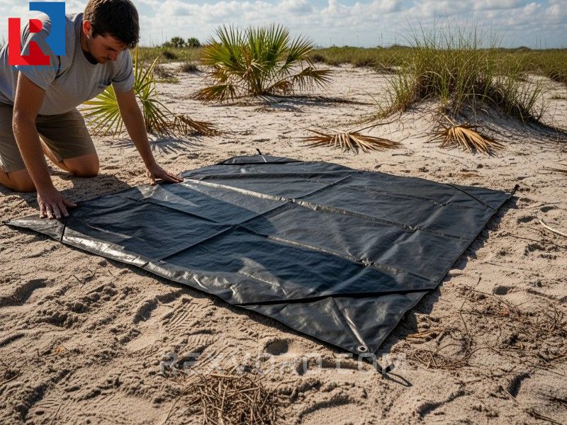 demonstrating-the-proper-use-of-a-footprint-ground-cloth-which-is-essential-for-protecting-the-floor-of-the-best-tent-for-florida-camping-from-abrasion-and-moisture