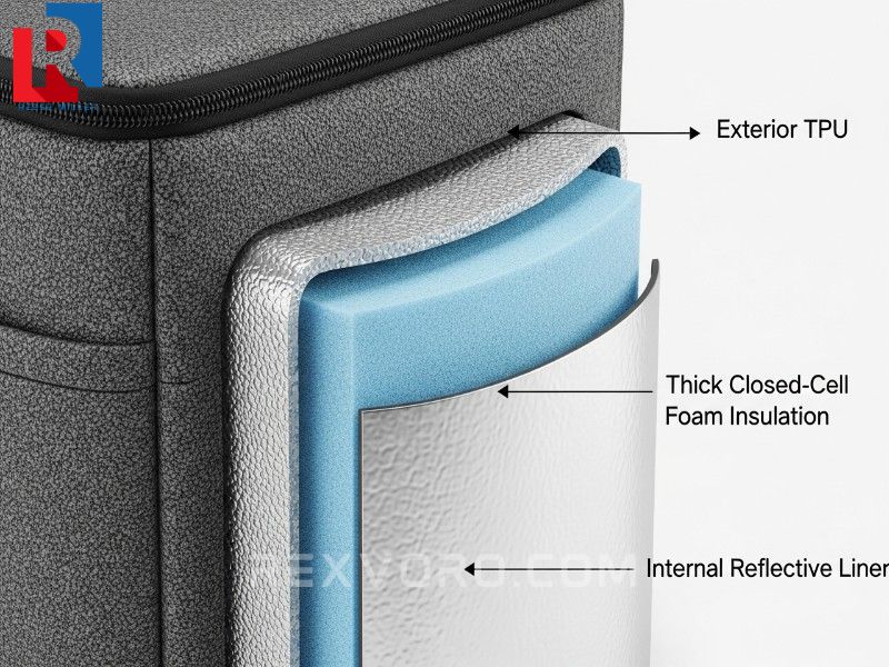 detailed-diagram-showing-the-closed-cell-foam-insulation-and-puncture-resistant-tpu-shell-of-the-best-soft-cooler-highlighting-advanced-thermal-retention-technology