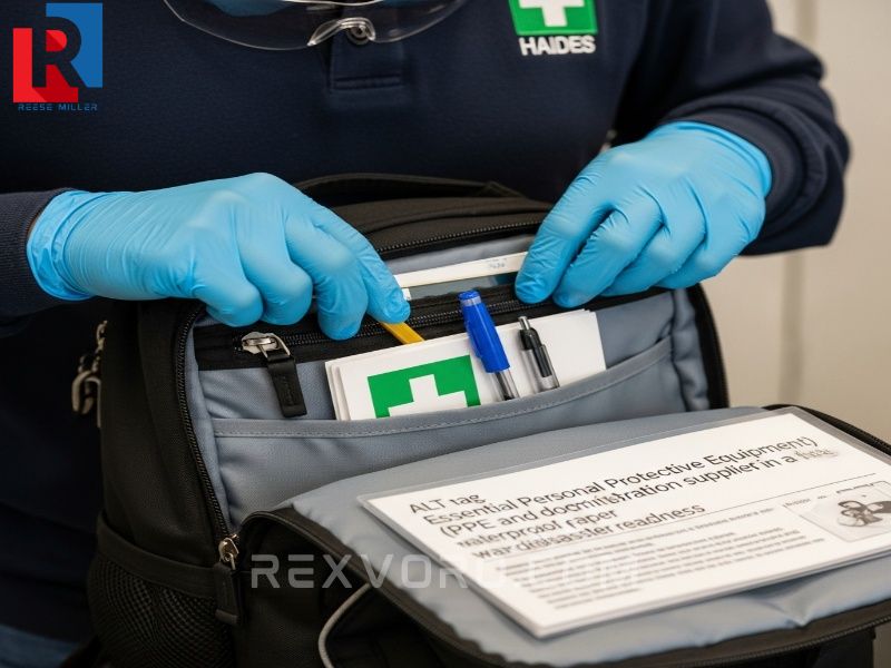 essential-personal-protective-equipment-ppe-and-administrative-supplies-being-organized-in-a-first-aid-backpack-for-disaster-readiness