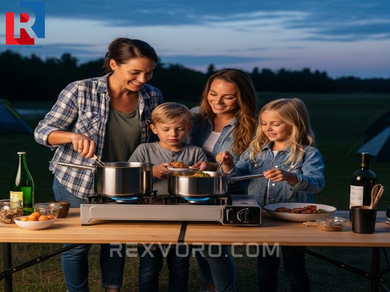 familia-cocinando-la-cena-en-una-estufa-de-propano-con-utensilios-de-cocina-de-acero-inoxidable-al-anochecer