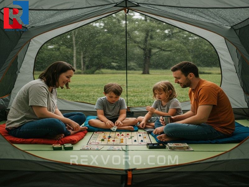 family-playing-a-travel-board-game-inside-a-tent-demonstrating-effective-rainy-day-camping-entertainment