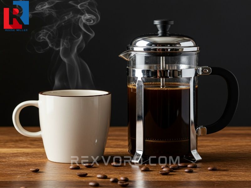 finished-cup-of-rich-oily-coffee-brewed-from-the-best-coffee-for-coffee-press-using-the-french-press-method