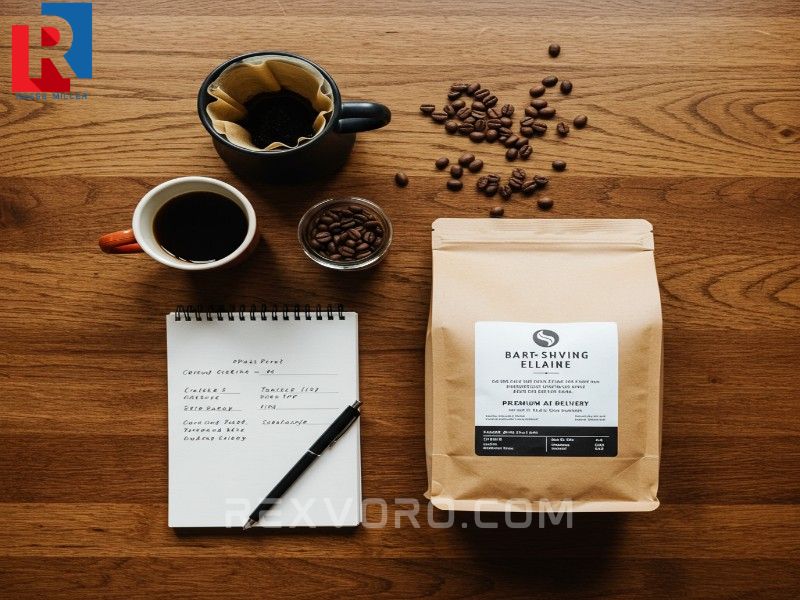 flat-lay-pour-over-coffee-specialty-beans-bag-and-tasting-notes-notebook