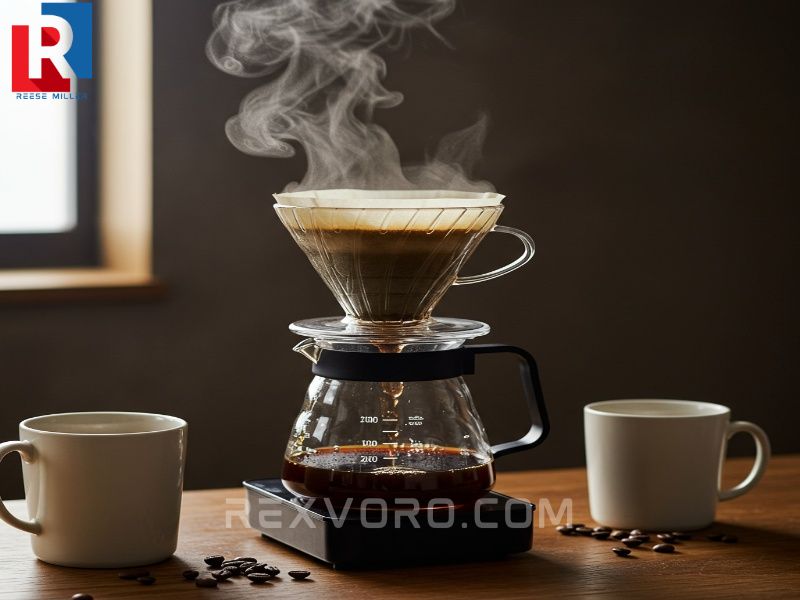 freshly-brewed-pour-over-coffee-v60-with-steam-rising-from-the-carafe