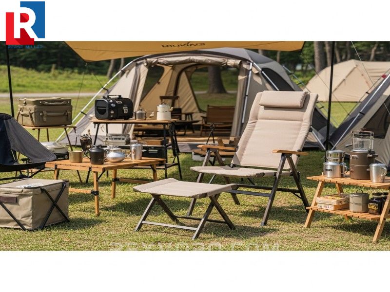 fully-organized-and-comfortable-campsite-featuring-a-deluxe-reclining-camping-chair-and-footstool-setup