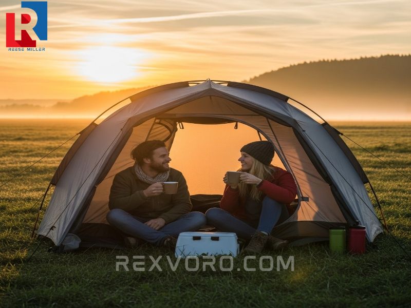 happy-campers-enjoying-the-morning-outside-their-reliable-great-tents-showcasing-a-successful-heavy-duty-camping-trip