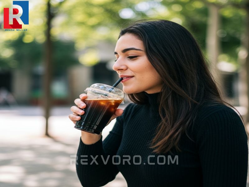 happy-person-sipping-a-dark-iced-coffee-outdoors-on-a-sunny-day