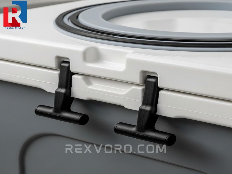 heavy-duty-rubber-t-latches-and-thick-gasket-seal-on-a-marine-ice-chest-key-features-of-the-best-fishing-coolers