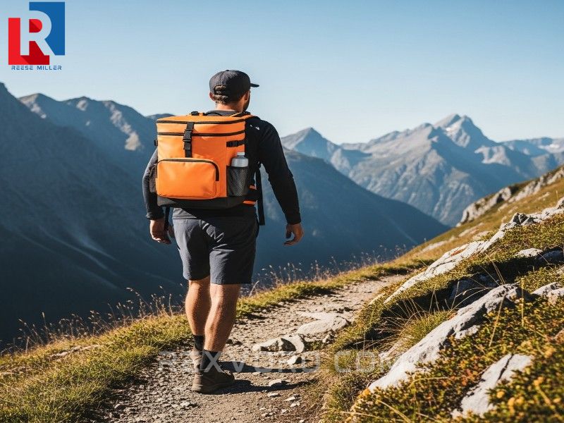 hiker-enjoying-mobility-while-carrying-the-best-backpack-cooler-on-a-mountain-trail