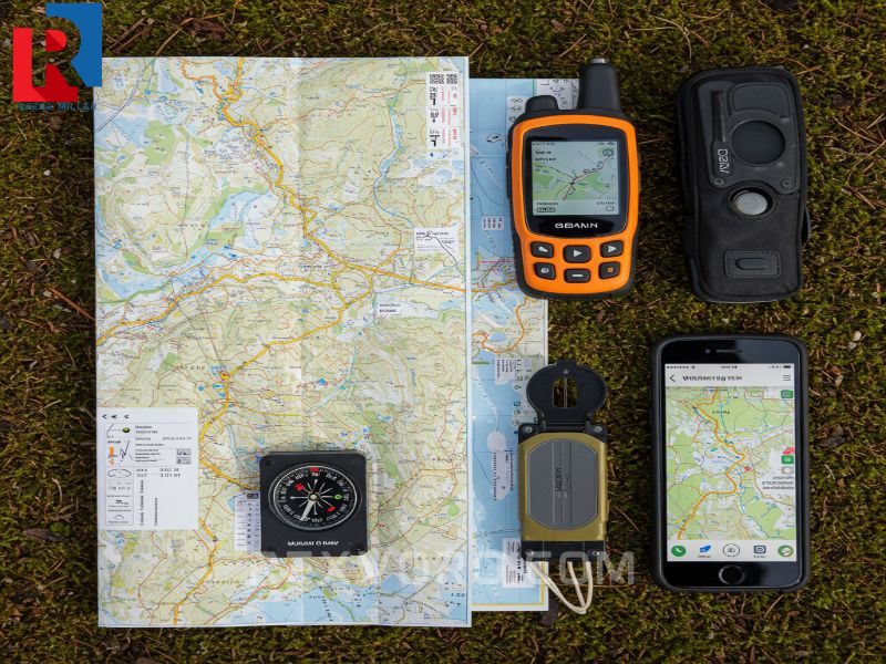 hikers-navigation-kit-flat-lay-map-compass-gps-and-smartphone-trail-app