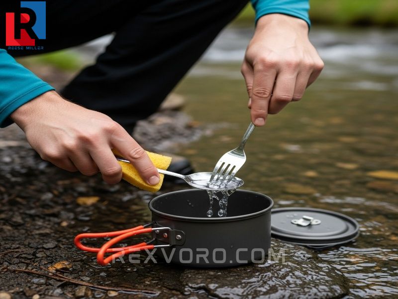 leave-no-trace-principle-demonstration-for-cleaning-backpacking-cooking-gear