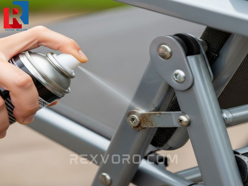 maintaining-cheap-outdoor-folding-chairs-by-lubricating-metal-hinges-to-prevent-rust