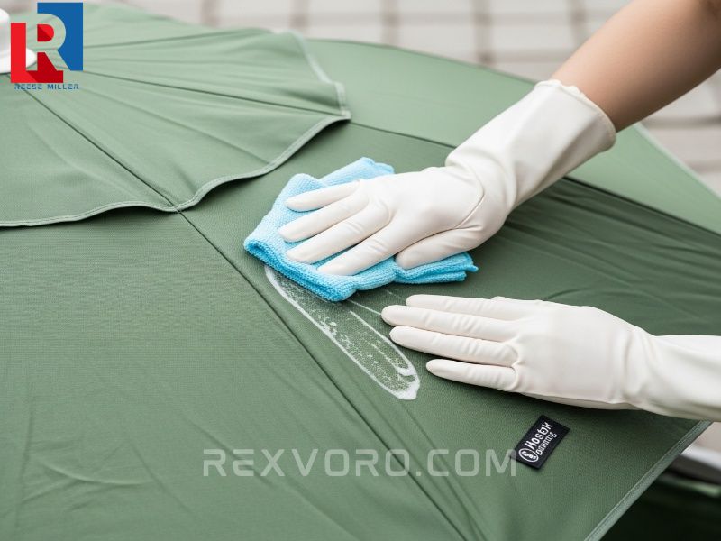 maintenance-of-a-collapsible-chair-umbrella-cleaning-the-polyester-fabric-of-the-outdoor-chair-with-canopy