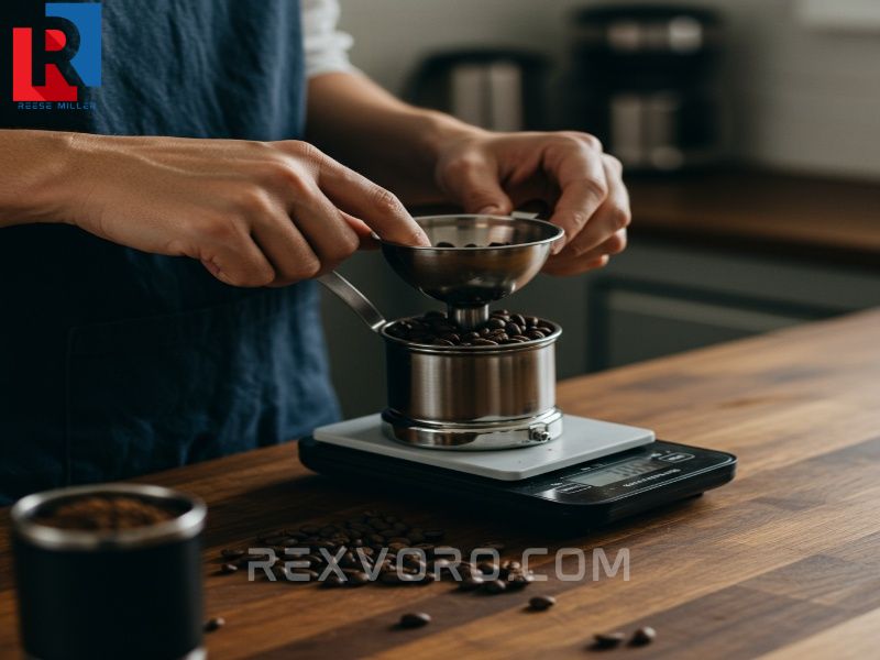 measuring-coffee-beans-precisely-on-a-digital-scale-before-grinding