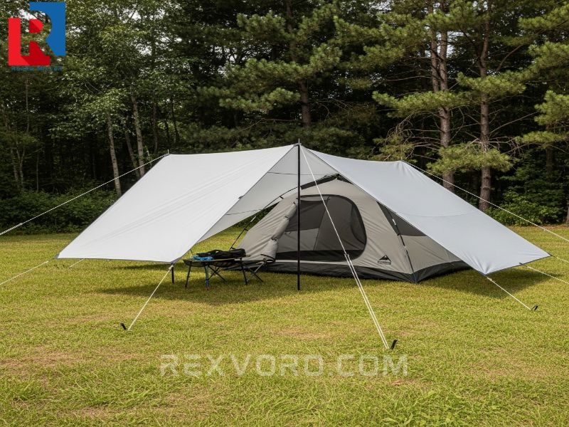 namiot-w-peni-rozstawiony-z-naprezonym-tropikiem-i-linkami-odciagowymi-zabezpieczonymi-w-ziemi