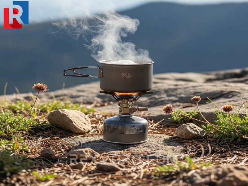 pequena-cocina-de-gas-de-titanio-sobre-una-roca-hirviendo-agua-rapidamente