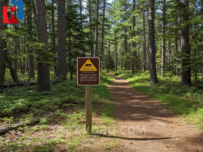 safety-sign-warning-hikers-about-potential-wildlife-encounters-on-local-forest-hiking-trails-near-me