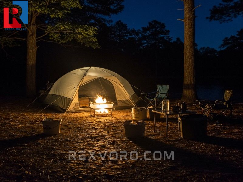 secure-food-storage-demonstration-during-night-camping-to-prevent-wildlife-encounters-at-lake-houston-state-park