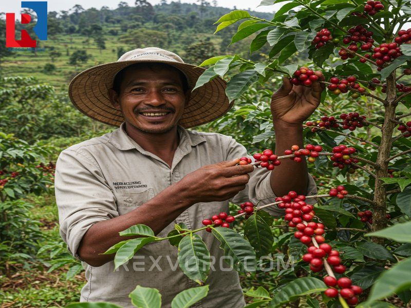 smiling-farmer-holds-ripe-coffee-cherries-representing-sustainable-and-ethical-sourcing