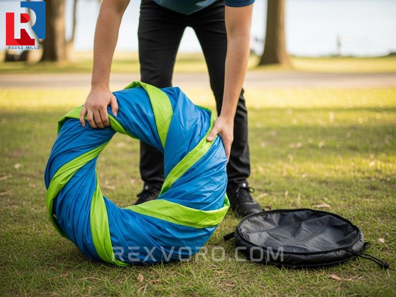 technique-for-folding-the-best-pop-up-tent-back-into-its-small-circular-carrying-bag