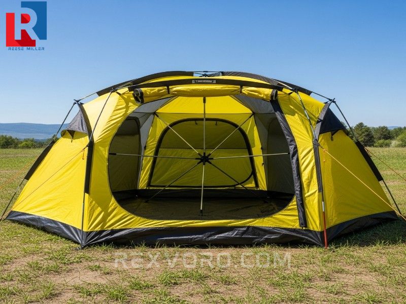 tienda-instantanea-moderna-y-colorida-completamente-montada-en-un-campamento-soleado-mostrando-el-mecanismo-central