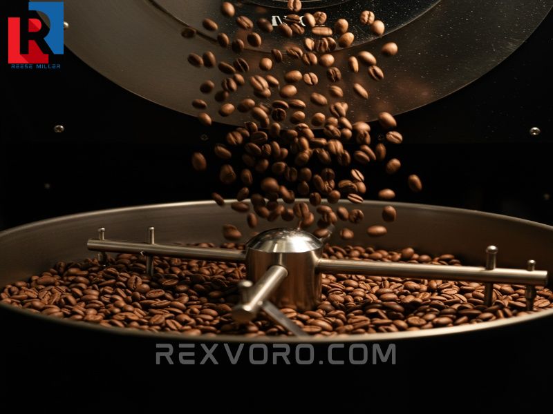 uniform-coffee-beans-tumbling-in-a-roaster-drum