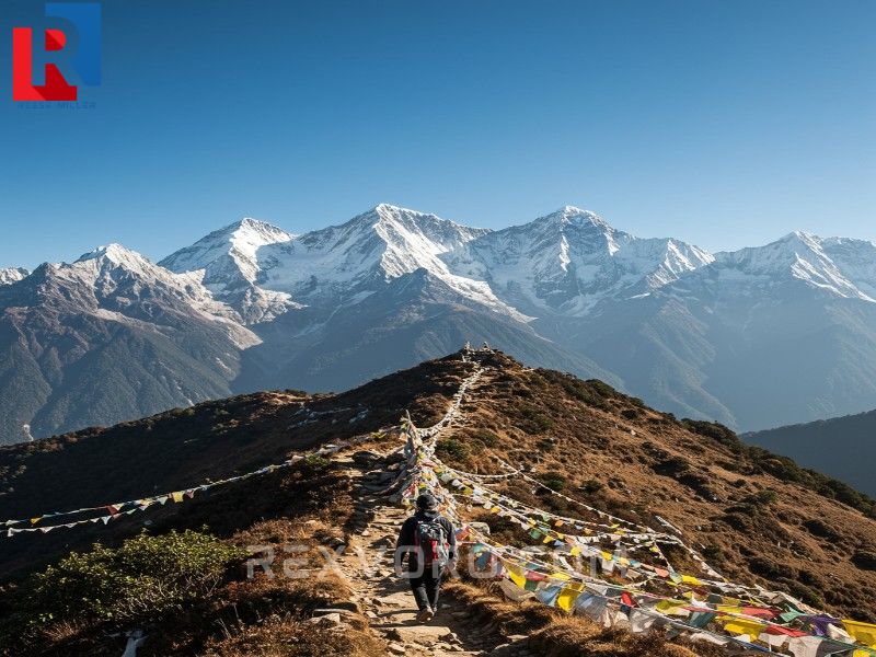 winding-trail-on-the-annapurna-circuit-leading-to-snow-capped-himalayas-and-prayer-flags
