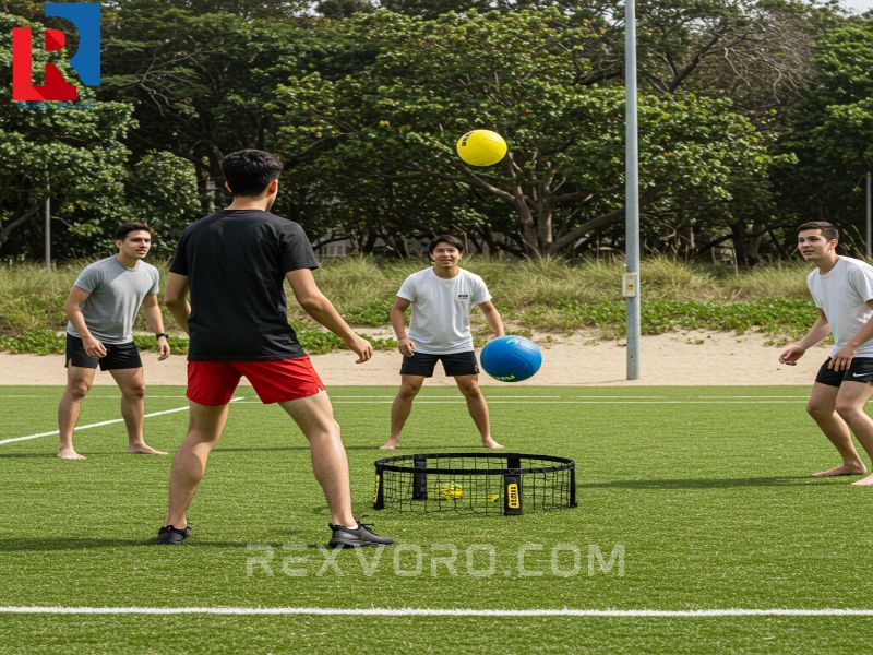 young-adults-intensely-playing-spikeball-roundnet-on-grass-near-a-beach